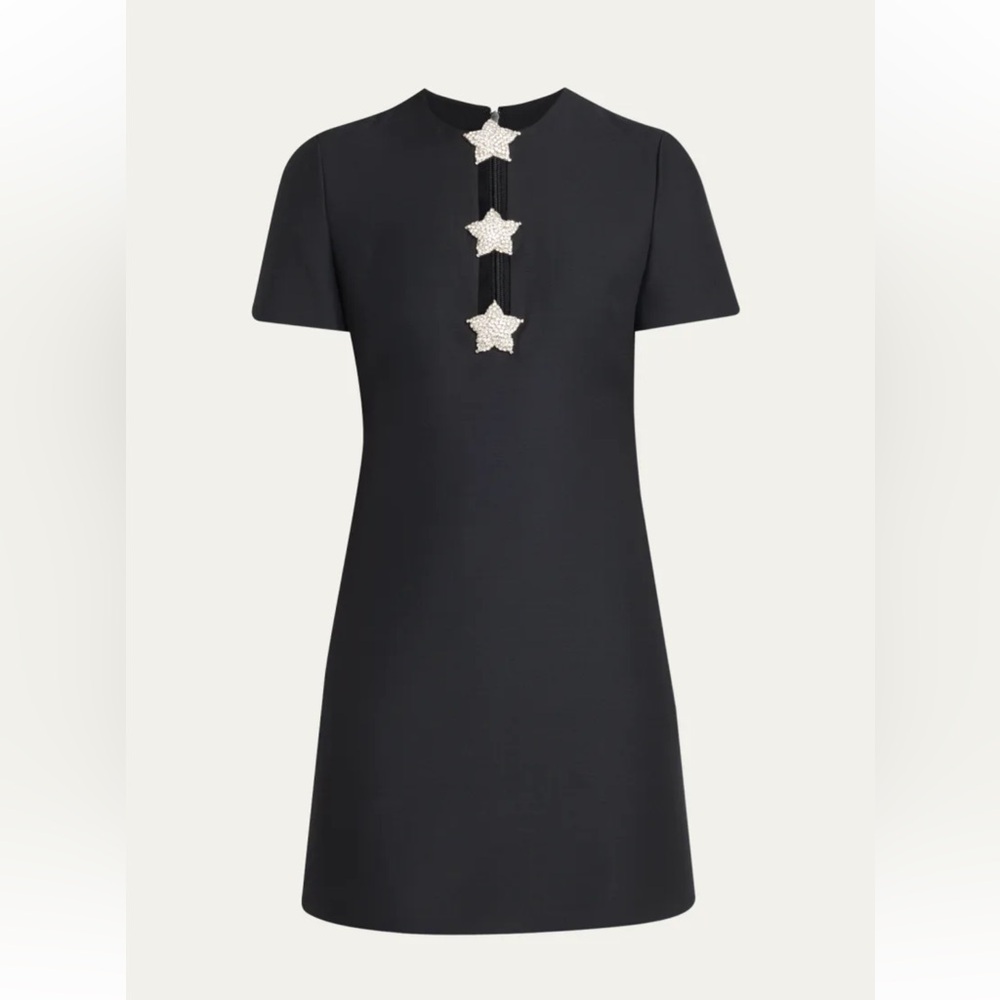 VALENTINO GARAVANI
Star-Embellished Crepe Mini Dress